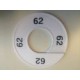 Maatring 9 cm wit/zw 62 